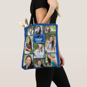 Blue Afstuderen Photo Collage Afstuderen Gift Draagtas