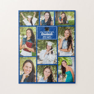 Blue Afstuderen Senior Photo Collage 2023 Afstuder Legpuzzel