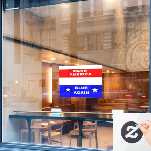 Blue Again Raamsticker (Cafe Raam)