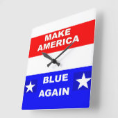 Blue Again Vierkante Klok (Hoek)