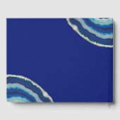 Blue Agate bruiloft gastenboek (Achterkant)