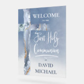 blue agate | First Communion welcome sign (Angle)
