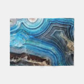 Blue Agate Geode Fleece Blanket Deken (Voorkant (Horizontaal))