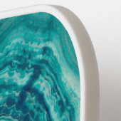 Blue Agate Geode Monogram & Name Persoonlijk Pickleball Paddle (Links Detail)