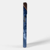 Blue agate marble roos gold name script Case-Mate iPhone case (Achterkant / Rechts)