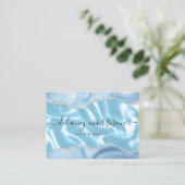 Blue Agate Silver Glitter Luxury Visitekaartje (Staand voorkant)