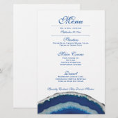 Blue Agate Weddenmenu (Voorkant / Achterkant)