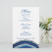 Blue Agate Weddenmenu (Staand voorkant)