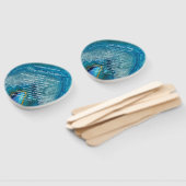 Blue Agate Wedding Program Handwaaier (Niet-gemonteerd)