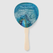 Blue Agate Wedding Program Handwaaier (Voorkant)