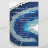 Blue Agate Wedding Programma's (Voorkant)