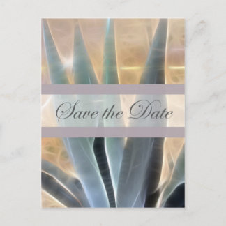 Blue Agave 1 Glow Save the Date Wedding Aankondigingskaart