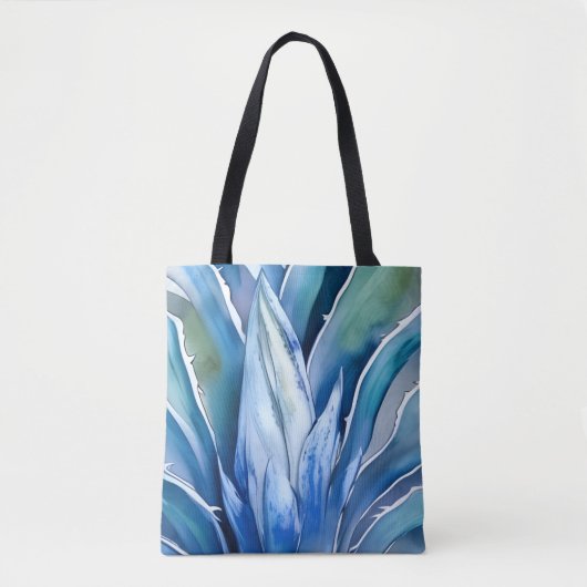 Blue Agave Custom Name of Text Draagtas (Voorkant)