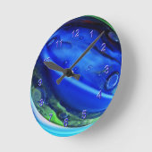 Blue Aggie Marble Wall klok (Hoek)