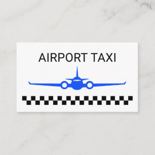 Blue Airplane Airport Tax Service Visitekaartje