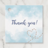 Blue Airplane Beer - Baby shower Bedankjes Labels (Voorkant)