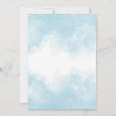 Blue Airplane Beer Baby shower Invitation-Boy Kaart (Achterkant)