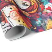 Blue Alice Tea Party thema Cadeaupapier (Rol Hoek)