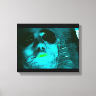 Blue Alien Canvas Afdruk