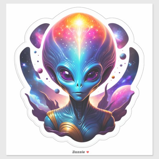 Blue Alien Sticker (Vel)