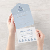 Blue All in One Christmas Event Invitation (Déchirure)