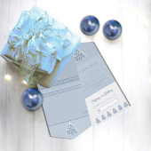 Blue All in One Christmas Uitnodiging