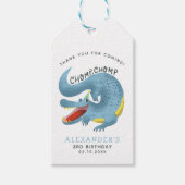 Blue Alligator verjaardagsfeestje gunst Cadeaulabel (Voorkant)