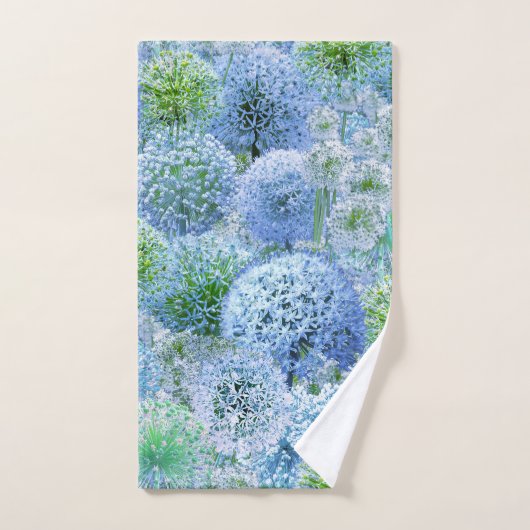 Blue Alliums Handdoek (Handdoek)