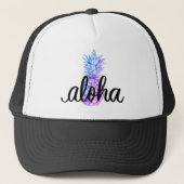 Blue Aloha Pineapple Trucker Hat Trucker Pet (Voorkant)