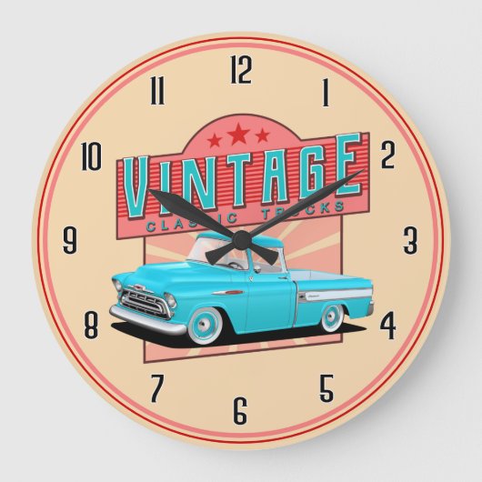  Blue American Trucks Large Clock Grote Klok (Voorkant)