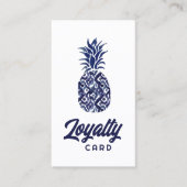 Blue Ananas Loyalty Kaart Visitekaartje (Voorkant)