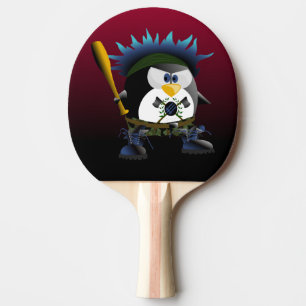 Blue Anarchy Penguin Ping Pong Paddle Tafeltennisbatje