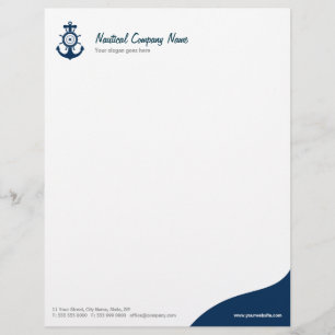 Blue Anchor Nautical letterhead Briefhoofd Ontwerp