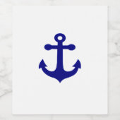 Blue anchor nautical  wijn etiket (Enkel label)