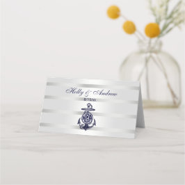 Blue Anchor Silver White Navy Vine Monogram 33