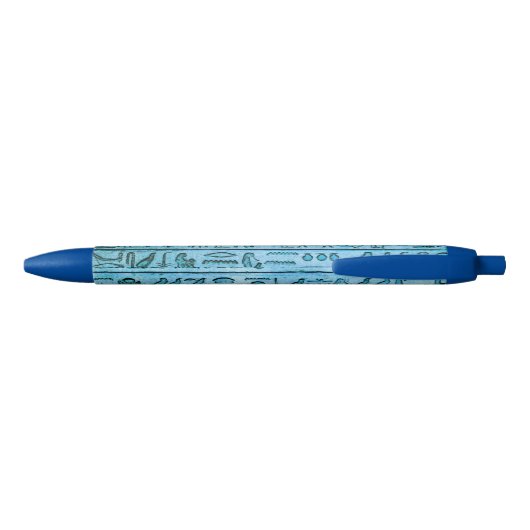 Blue Ancient Egyptian Hieroglyphs Pen (Achterkant)