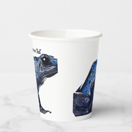 Blue and Black, Blue Poison Dart Frog Papieren Bekers (Links)