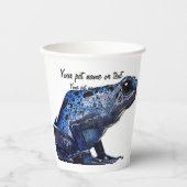Blue and Black, Blue Poison Dart Frog Papieren Bekers (Voorkant)