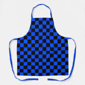 Blue and black checkerboard pattern schort (Voorkant)