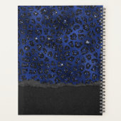 Blue And Black Cheetah Pattern Personalized Planner (Achterkant)