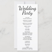 Blue and Black Crescent Moon huwelijksprogramma (Achterkant)