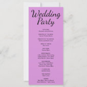 Blue and Black Crescent Moon huwelijksprogramma (Achterkant)