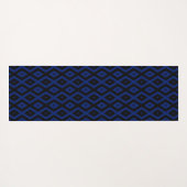 Blue and black diamond pattern yogamat (Achterkant (horizontaal))