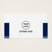 Blue and Black Modern Corporate Business Card Visitekaartje (Achterkant)