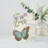 Blue and Brown Butterfly Briefkaart (Staand voorkant)