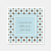 Blue and Brown Custom Argyle Pattern Servet (Voorkant)