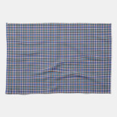 Blue and Coffee Brown Plaid Theedoek (Horizontaal)