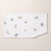 Blue and Crème Butterflies Charming Garden Fauna T Bad Handdoek (Handdoek)