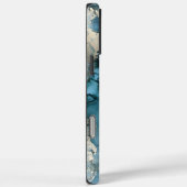 blue and dusty pink gold marble  personalized  Case-Mate iPhone case (Achterkant / Rechts)