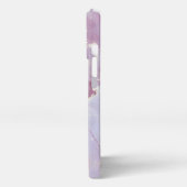 blue and dusty pink gold marble personalized iPhone hoesje (Linkerkant)
